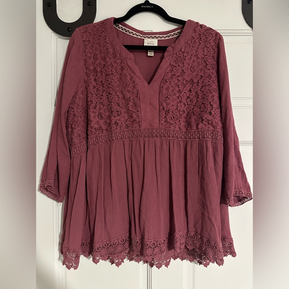 Knox Rose Women’s Mauve Blouse - size XXL